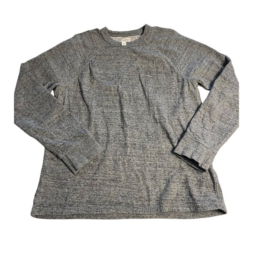 J.Crew Knit Goods women’s  Gray Heather L/S  Pullover M 100% Cotton Made In Egyp